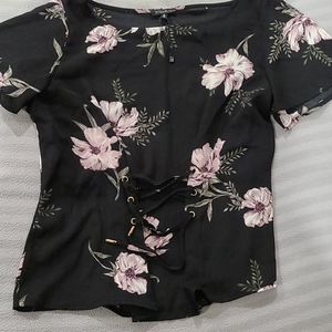 Dynamite top with front corset detail